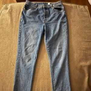 Medium wash denim Mom jeans